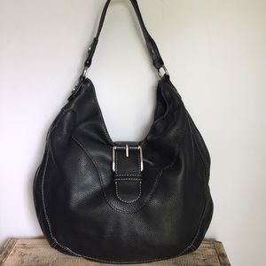 Michael Kors black leather handbag